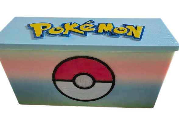 Pokémon card storage box with type dividers